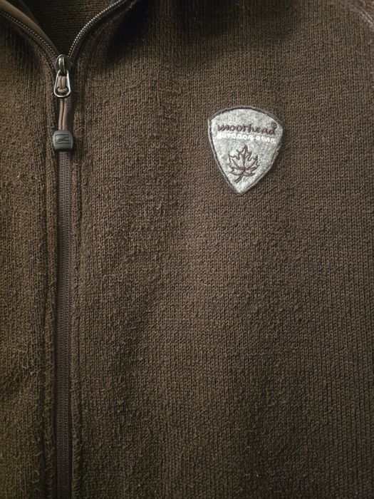 Polar myśliwski trekkingowy, brązowy zapinany na zamek. L