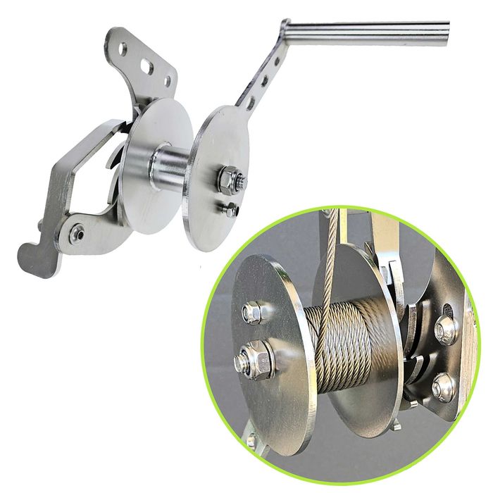 Kołowrotek do grilla nierdzewny blacha 4mm łożyska z brązu jakość LUX