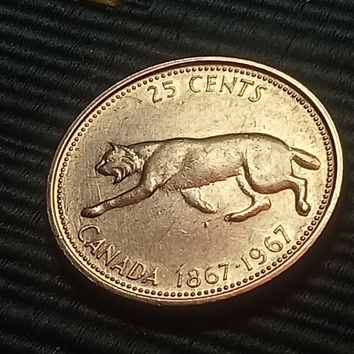 moeda prata 25 cents  Canada