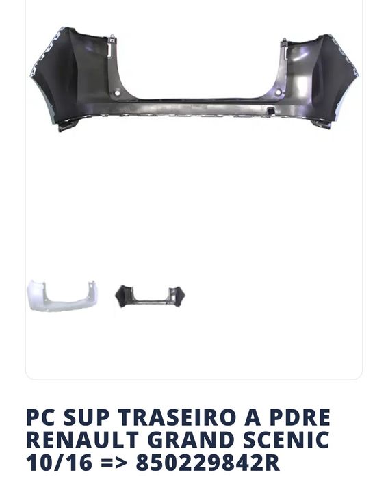 Para choque Renault Scenic 2016 a 2023