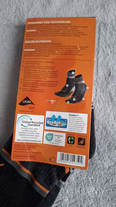 Wygodne termoaktywne skarpety chłopięce trekkingowe 35-36