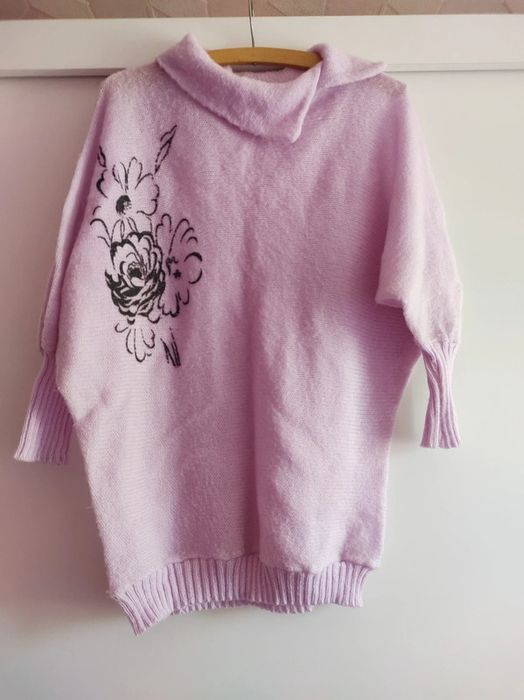 Sweter damski liliowy
