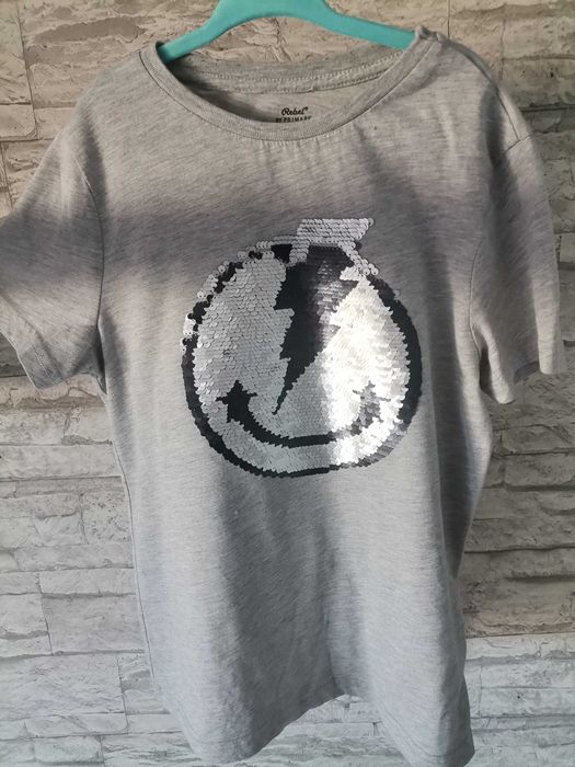 Primark 140 T-Shirt zmieniające cekiny