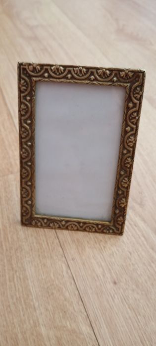 Moldura foto latão dourada
