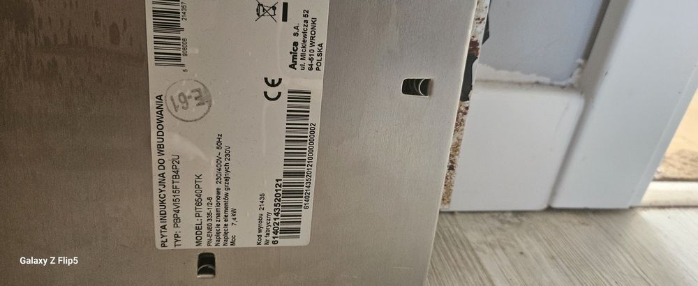 Płyta indukcyjna amica uszkodzona