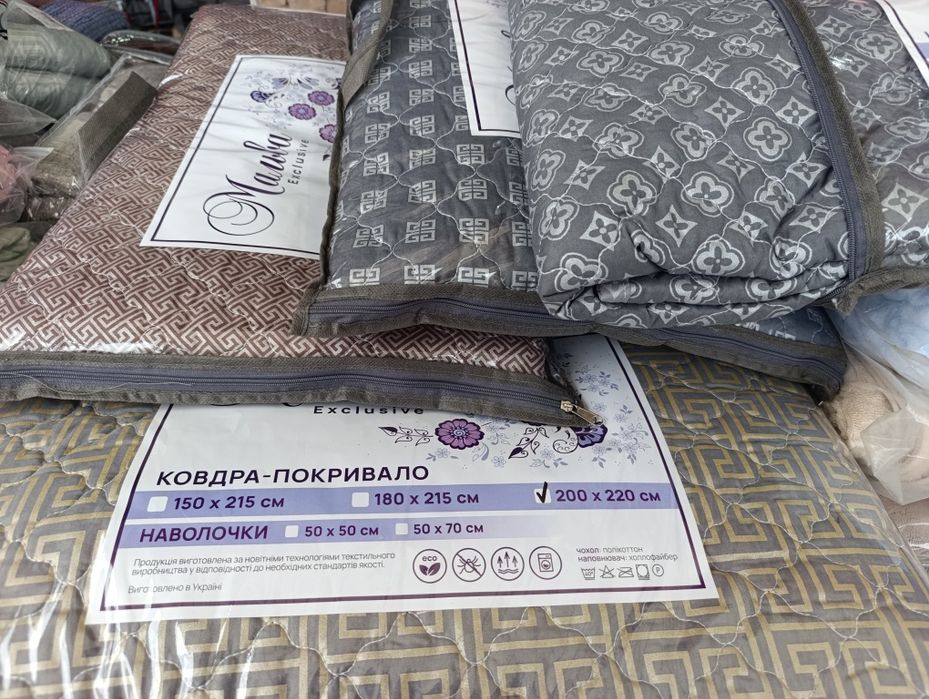 Літні ковдри-покривала. 3 розміри. Різні кольори.