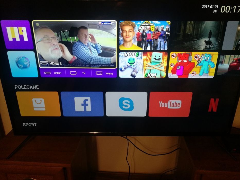 Skymaster 4k uhd 50 cali 4k uhd dvbt2 smart Android netflix Youtube