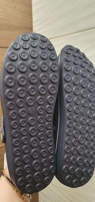 Klapki laczki krokodylki a'la crocs granatowe bez dziurek 41