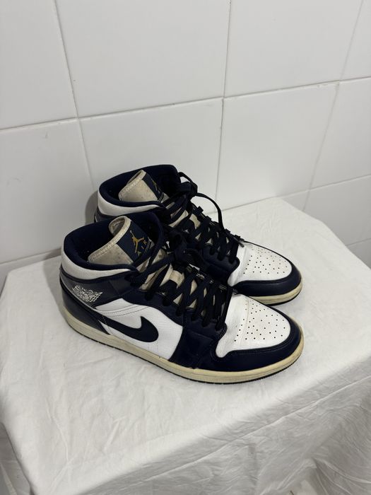 Nike Air Jordan 1 Mid Navy/White – Originais