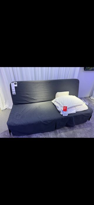 IKEA NYHAMN sofa rozkładana 3-os. 140x200 + pojemnik | bdb stan