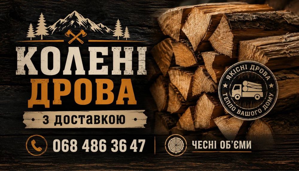 ДРОВА з доставкою 2499 грн/складометр