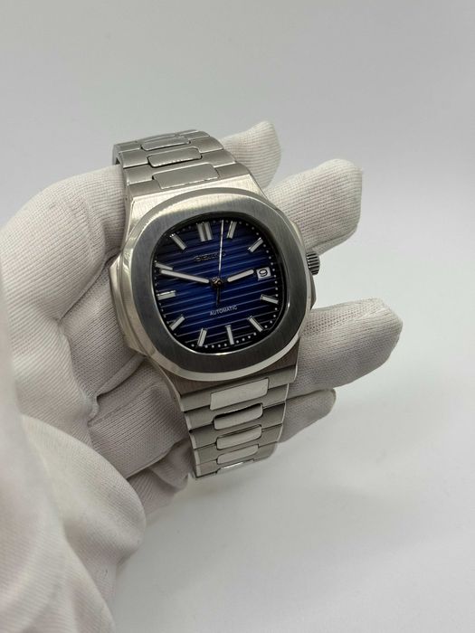 Zegarek Seiko Mod Nautilus Silver Deep Blue