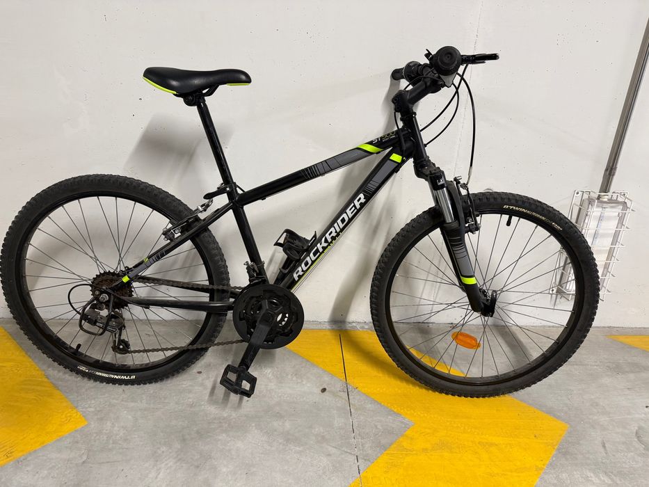 Bicicleta montanha Rockrider 20”, cor preto