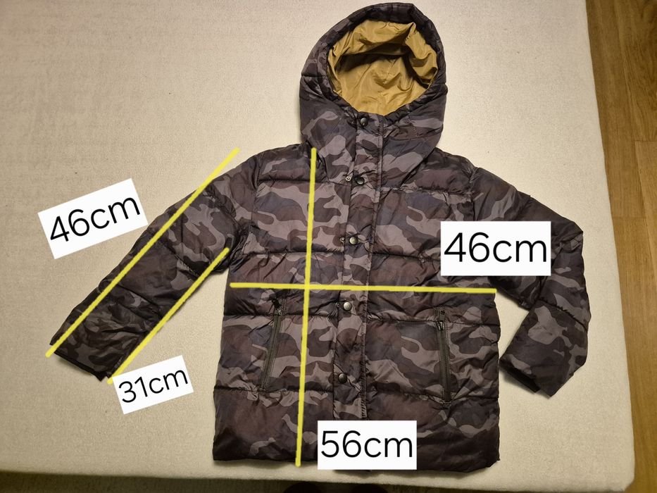 Zara kurtka zimowa moro r. 128