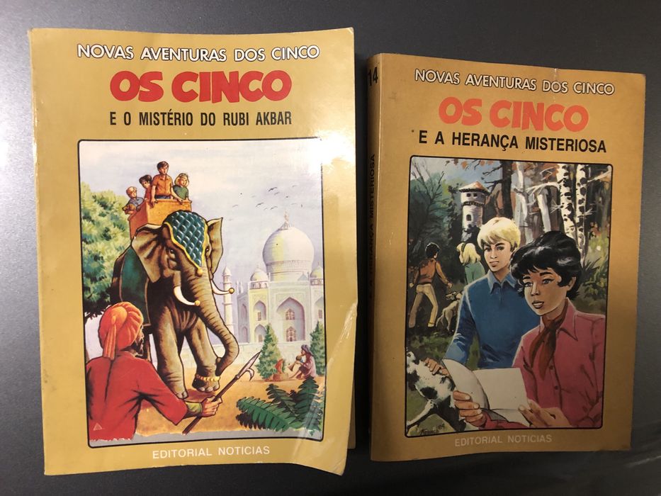 Troco 2 livros os cinco década de 80