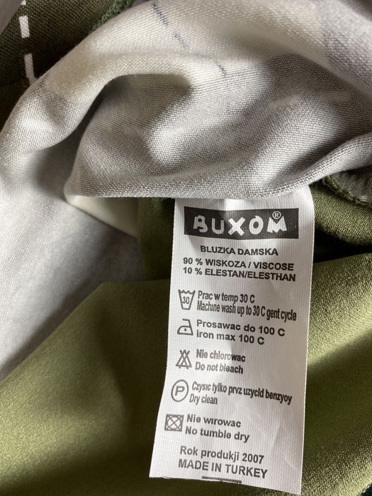 Wiskozowy golf bluzka khaki w kratę 38 S M lata 2000 vintage