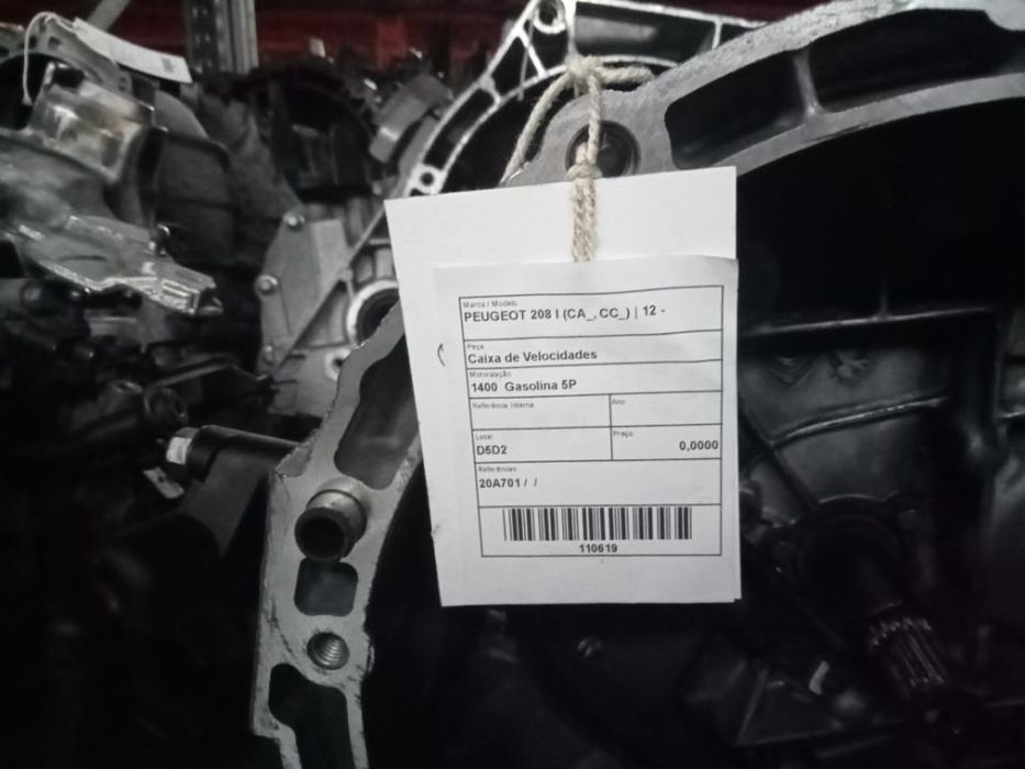 CAIXA VELOCIDADES PEUGEOT 208 1.2 VTI / 20A701