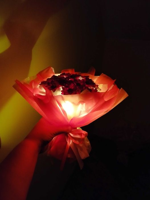 Незабутки з атласної стрічки