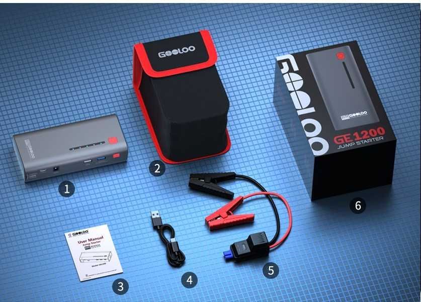 MOCNY BOOSTER urządzenie rozruchowe powerbank akumulator starter 2500A