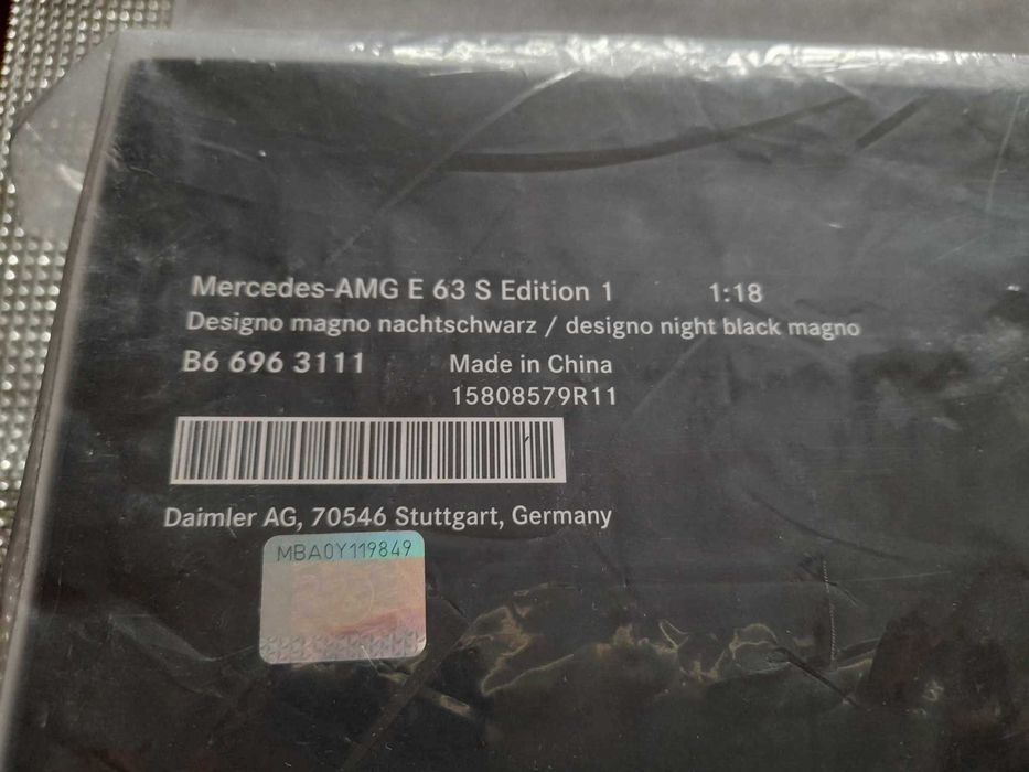Model 1:18 Mercedes - AMG E 63 S Edition 1  ORYGINAŁ