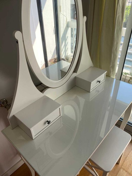 Toucador (Penteadeira) c/espelho, HEMNES do IKEA, branco, 100x50 cm