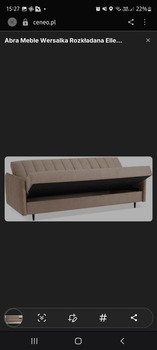 Sofa rozkładana ellen beż abra