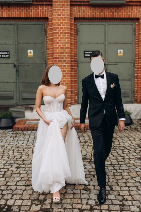 suknia ślubna Maverie gorset tiul jak nowa XS S