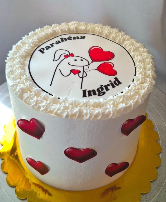 Plaquinha de bolo personalizada