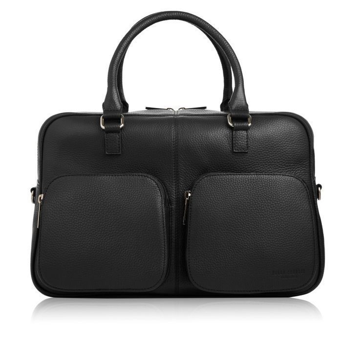 Torebka damska duża skórzana czarna Paolo Peruzzi IN-60-BL