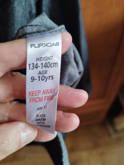 Czarna koszula jeansowa z kapturem 140