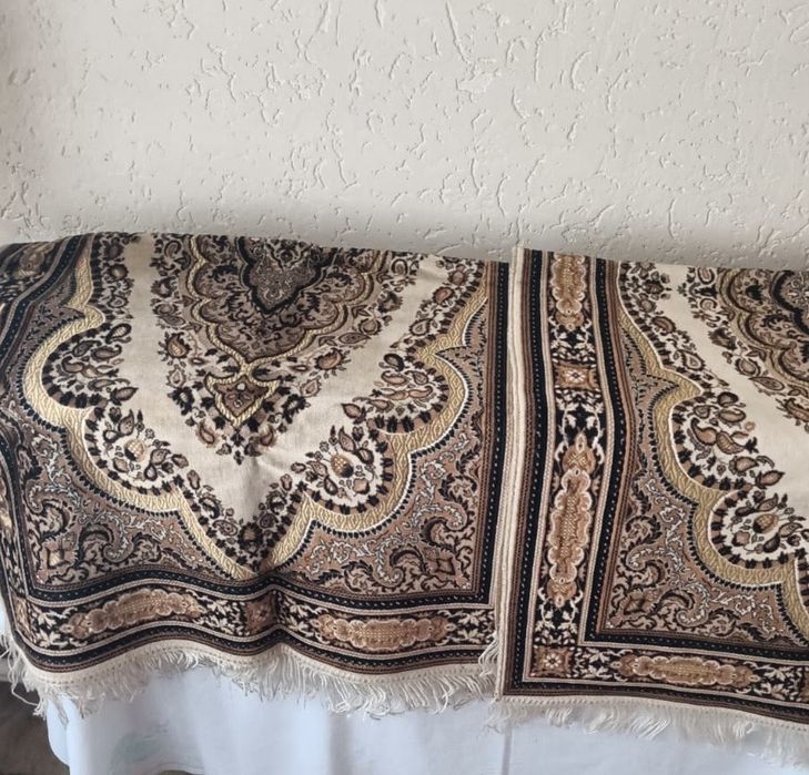 Новый комплект покрывало две накидки на диван кресло велюр дивандек