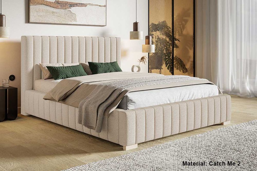 Łóżka Łóżko tapicerowane bed NELLO z pojemnikiem i stelażem 120x200 140x200 160x200 180x200 dostawa w 7 dni roboczych