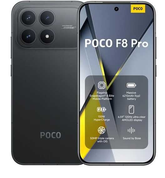Poco F8 PRO 12/256 GB Black Запечатанный с зарядкой в комплекте