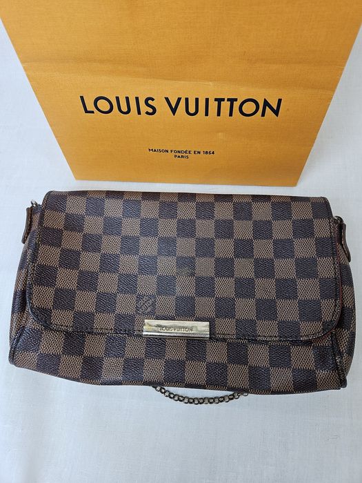 Сумка Louis Vuitton Damier Favorite з полотна коричневого кольору