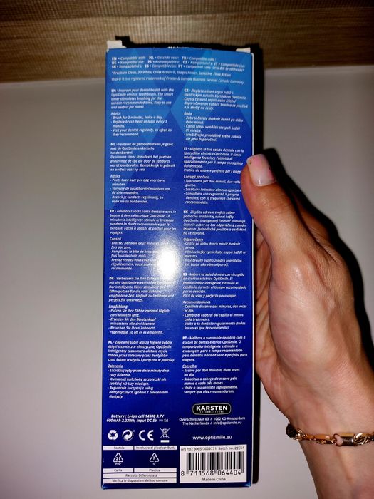 Зубная щётка Optismile Forprofessional Oral Care
Electric Toothbrush