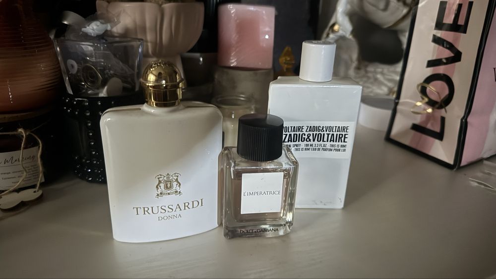 духи dolce&gabbana, trussardi, zadig& voltaire