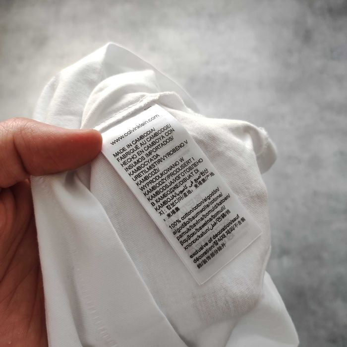 MĘSKA Koszulka Bawełna Biała Calvin Klein Jeans CK PREMIUM Duże Logo