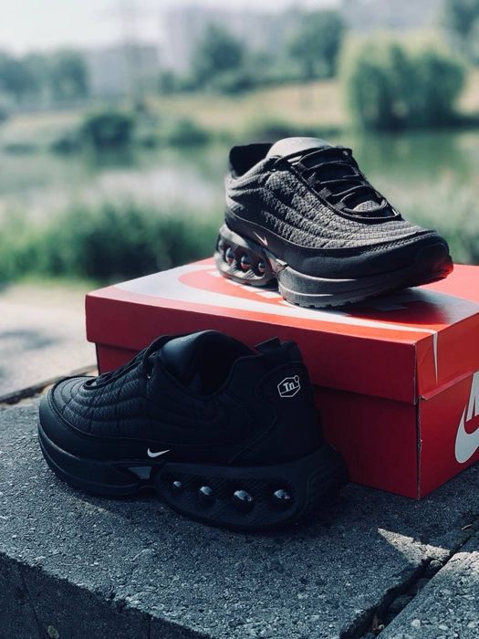 Кросовки с мембранной найк ВатерПроф водоотталкивающие кросовки Nike air max DN Triple черные спортивные красовки найк