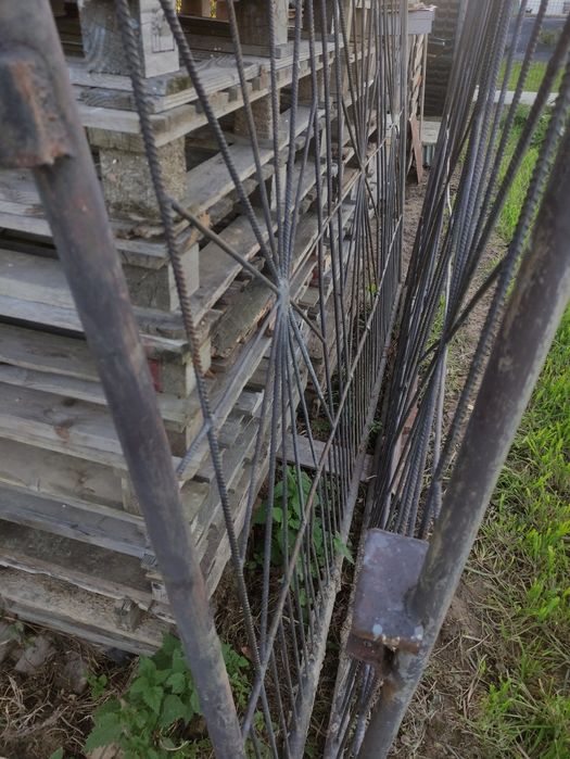 Brama wjazdowa gospodarcza 6m 2x3m Zawiasy Słupki Na Działke Budowę