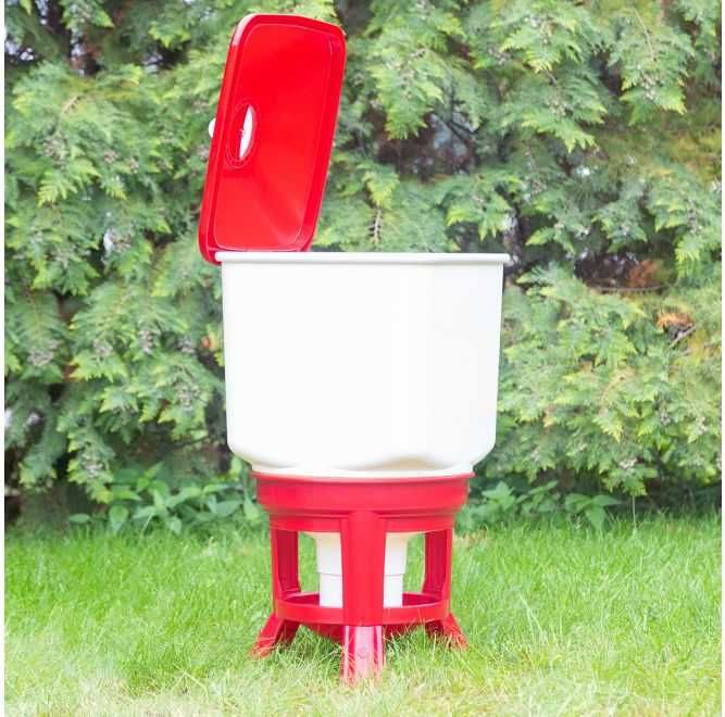 Poidło automatyczne z zasobnikiem 50L TYTAN dla drobiu kur + Gratis