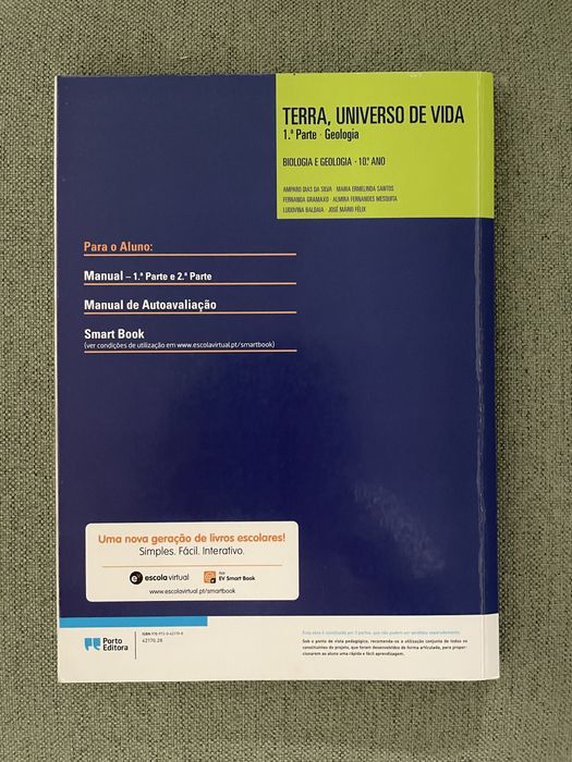 Manual/Caderno Atividades Terra, Universo de Vida Biologia/Geologia 10