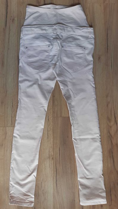Spodnie jeansy ciążowe 36 bladoróżowe C&A