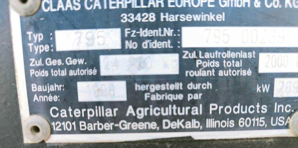 Ciągnik na gąsienicach Claas Challenger 75 E . 345 KM. CLAAS