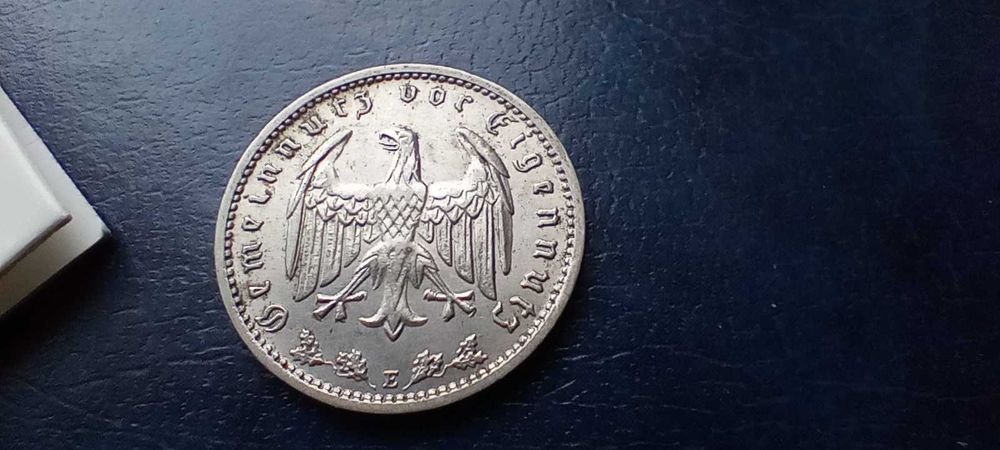 Stare monety Medal 1 marka 1939 E Niemcy piękna