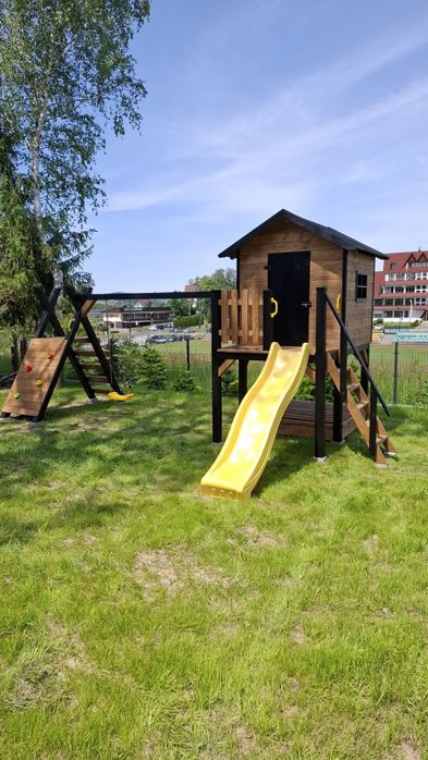 Plac Zabaw 10x10 Huśtawka  Zjeżdżalnia  bocianie gniazdo Piaskownica
