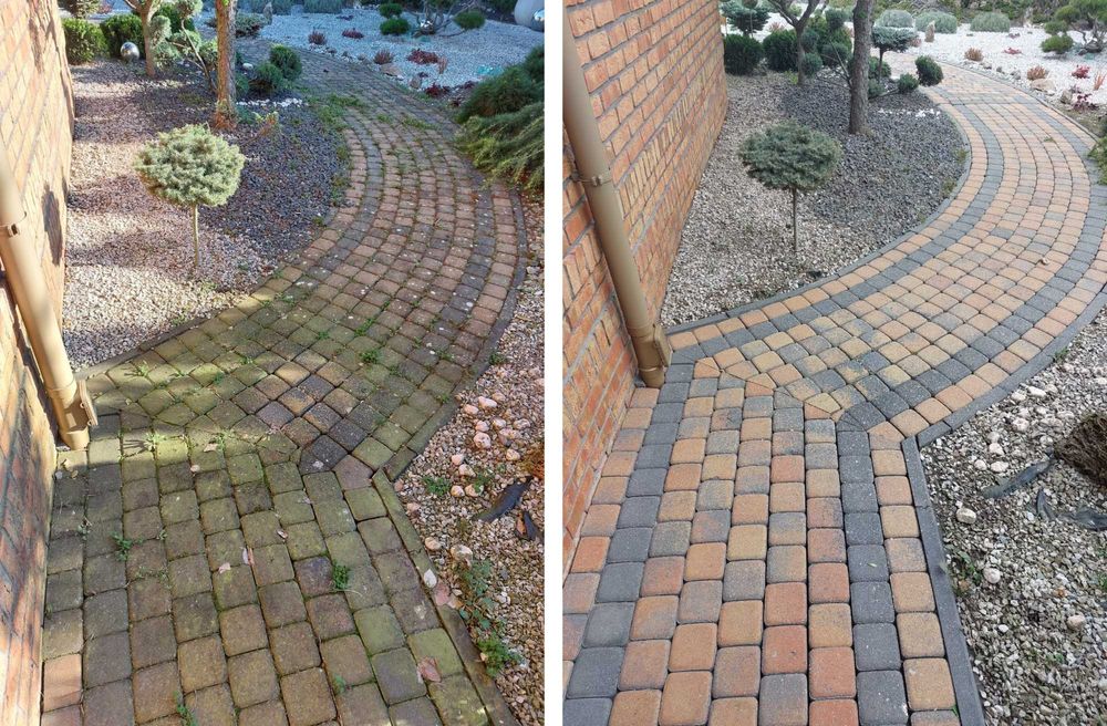 Mycie czyszczenie kostki brukowej, elewacji, dachów, płotów, paneli fv