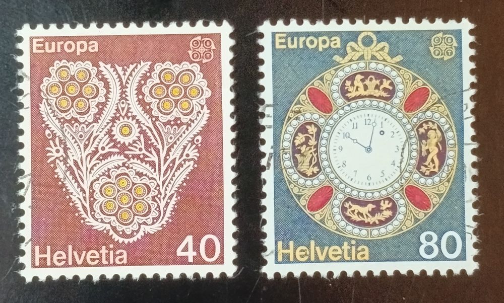 Zdobienia tekstylia 80, 40 Seria EUROPA Helvetia