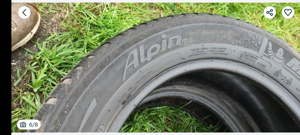 Opony zimowe 5mm 215/55/16 Michelin N