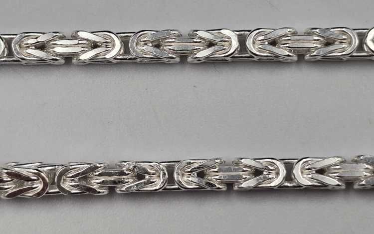 NOWY Srebrny łańcuszek 925 KRÓL Królewski Kostka |Plus Lombard KŁODZKO