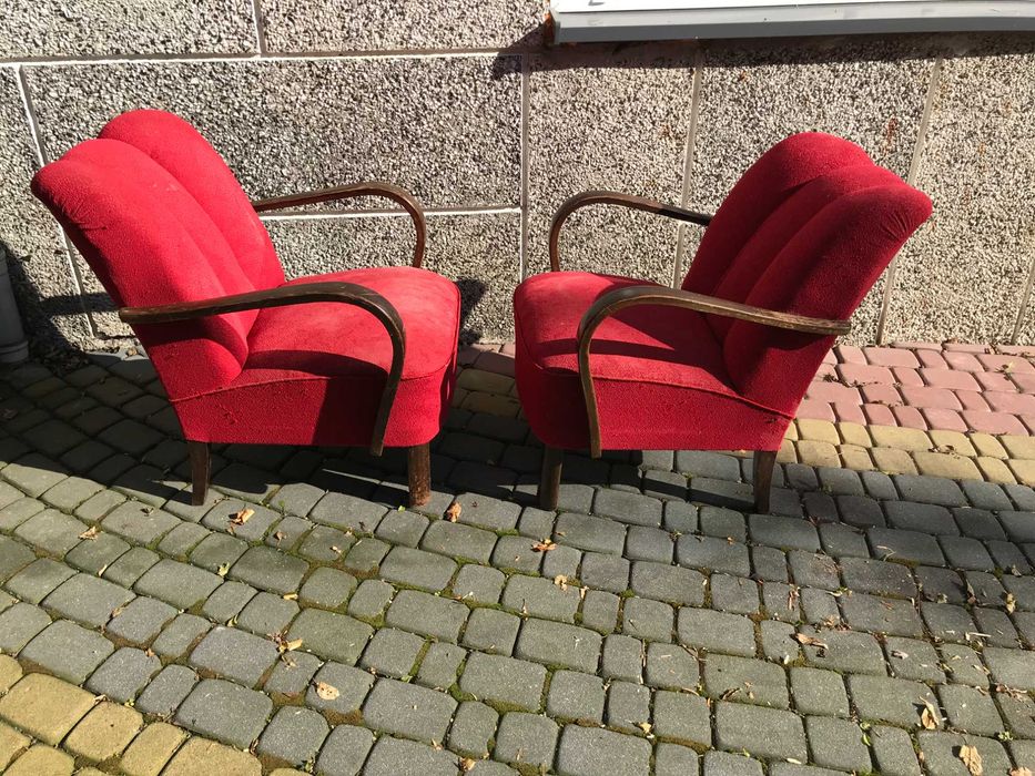 Stare Fotele ArtDeco projektu J.Halabala, antyk